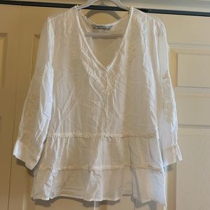 Zara Embroidered Peplum Blouse